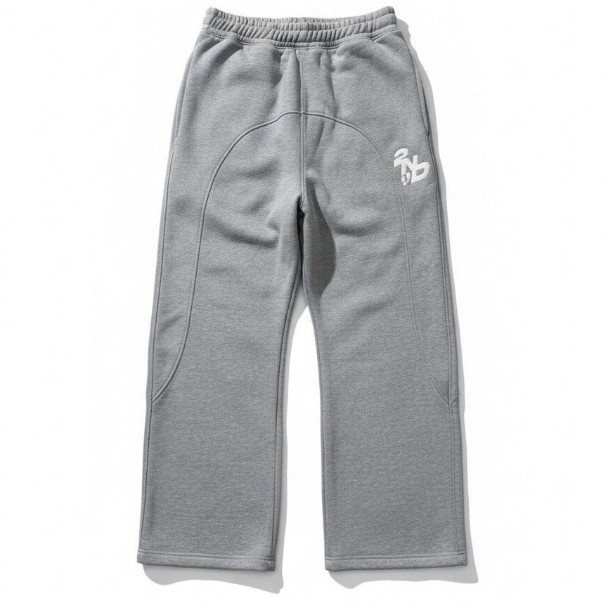 OPEN LEG JOGGER HEATHER GREY